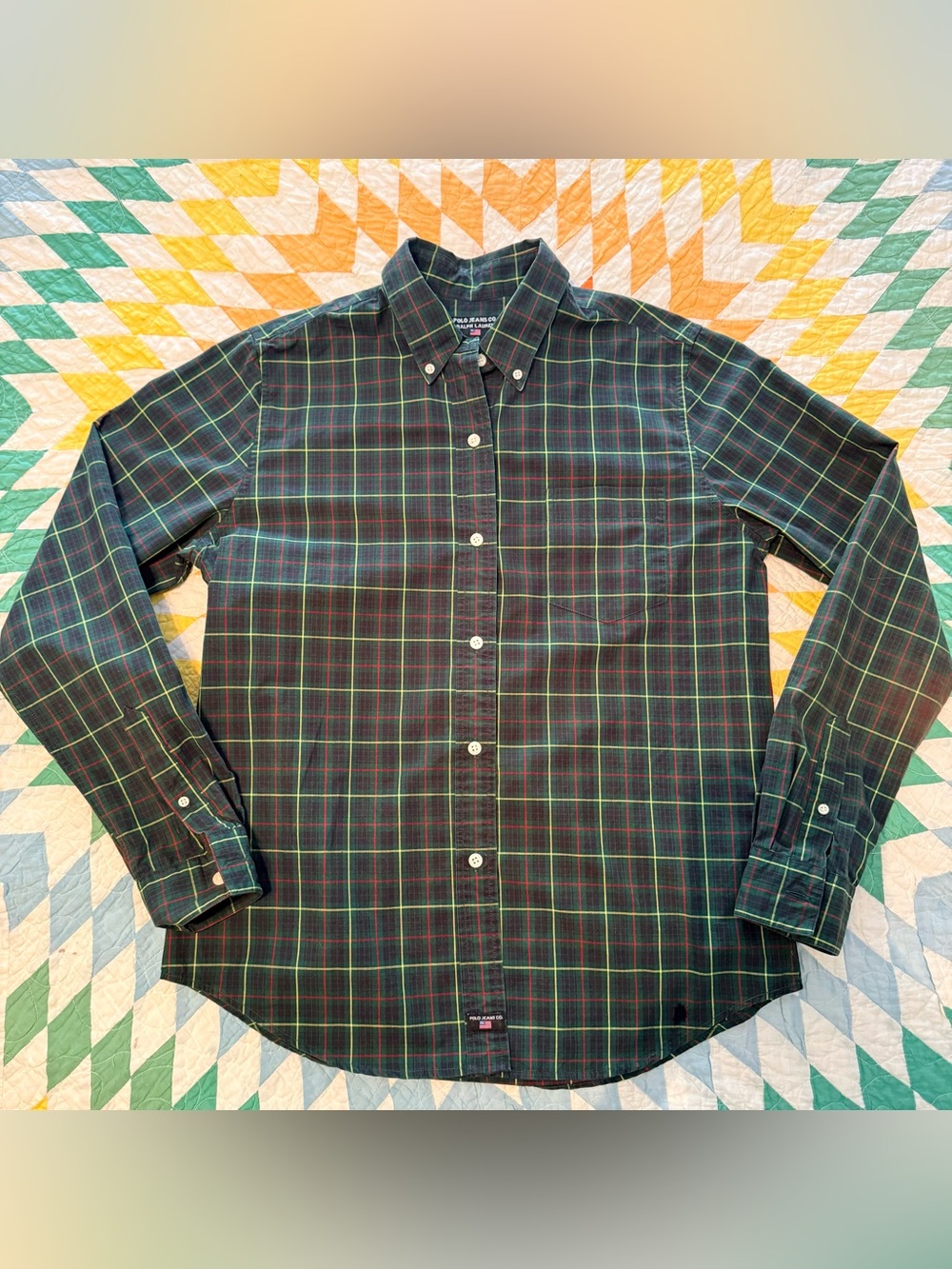 Polo Jeans Co. Ralph Lauren Plaid Button-Down Shirt — Boy’s XL